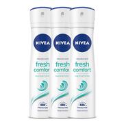 NIVEA Fresh Comfort Deodorant, 150 ml (Pack of 3)