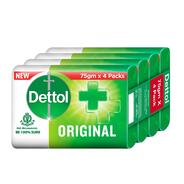 Dettol Original Germ Protection Bathing Soap bar, 75gm (Pack of 4) Dettol Original Germ Protection Bathing Soap bar, 75gm (Pack of 4)