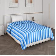 Status All Season Multipurpose Polar Fleece/Summer AC Blanket/Single Bed Blanket/Light Weight Blanket (Blue)