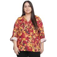 oxolloxo Winning Multicolor Floral Printed Plus Size top