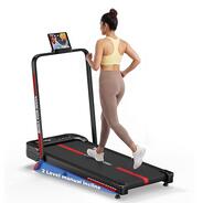 Lifelong 4 HP MotorizedTreadmill for Home|2-Level Manual Incline |Speed 1-10 km/h |LED Display|12 Workout Programs |100 kg Capacity |Gym Equipment for Home Workout| Foldable Handle| iPad & Phone Stand