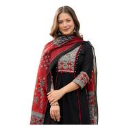 Amayra Women's Pure Cotton A-Line Kurta Set with Palazzo Pants & Dupatta|Ethnic wear|Kurti Suit Set for Women