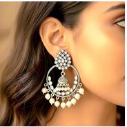 Oxidized Silver-Plated Jhumka Earrings for Women & Girls | Ethnic Traditional Garba Jewellery | Luxury Wear Earrings
