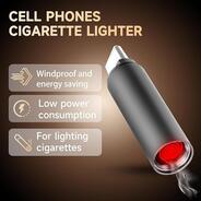 MAXXOX Type-C Mini Electric Phone Lighter, Breath-Activated Flameless Cigarette Lighter for Smartphone, Portable Plug & Play USB-C Heating Coil Igniter, Windproof Travel Tech Gadget, Alloy Casing