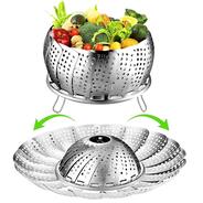 Azaria Vegetable Steamer Basket - Premium Stainless Steel Steamer for Kitchen | Momos Maker Steamer