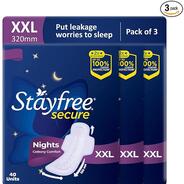 Grab : Stayfree Secure Nights XXL Sanitary Pads for Women | 120 Pads @625