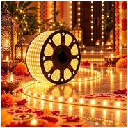 Desidiya 20 Meter LED Rope Light Warm White for Diwali Decoration