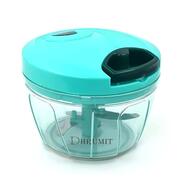 DHRUMIT&reg; New Vegetable Chopper for Kitchen Use &ndash; Plastic | Vegetable Hand-Pull Food Chopper with 3 Stainless Steel Blades