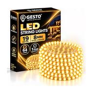 Gesto 19 Meter LED String Lights &ndash; Warm White 8mm Big Led Fairy Lights for Decoration