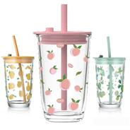 Coffee Can Glass Sipper Tumbler