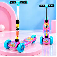 Mamma Love 3-Wheel Kick Scooter | Adjustable Height | Foldable BABY Scooter (Pink)
