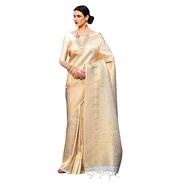 Jaanvi fashion Women's Kanchipuram Silk Sarees With Zari & Blouse Piece