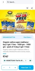 1 KG MAKHANA @ 672.Rs