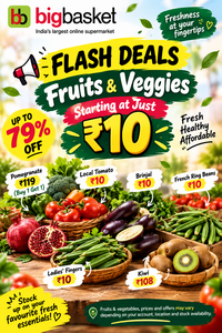 Rs. 10 MEIN SABZI?! BigBasket Flash Deals Are Crazy!