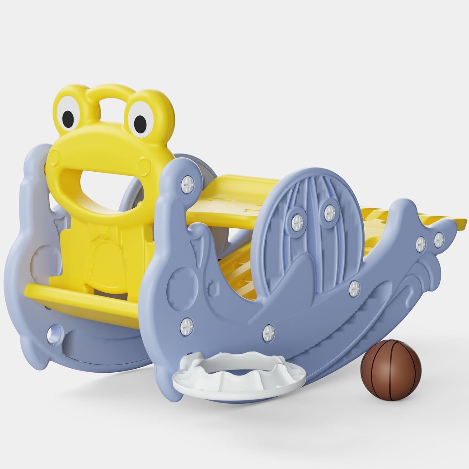 3-in-1 Slide, Rocker & Basketball for Kids (18 Months - 4 Years)