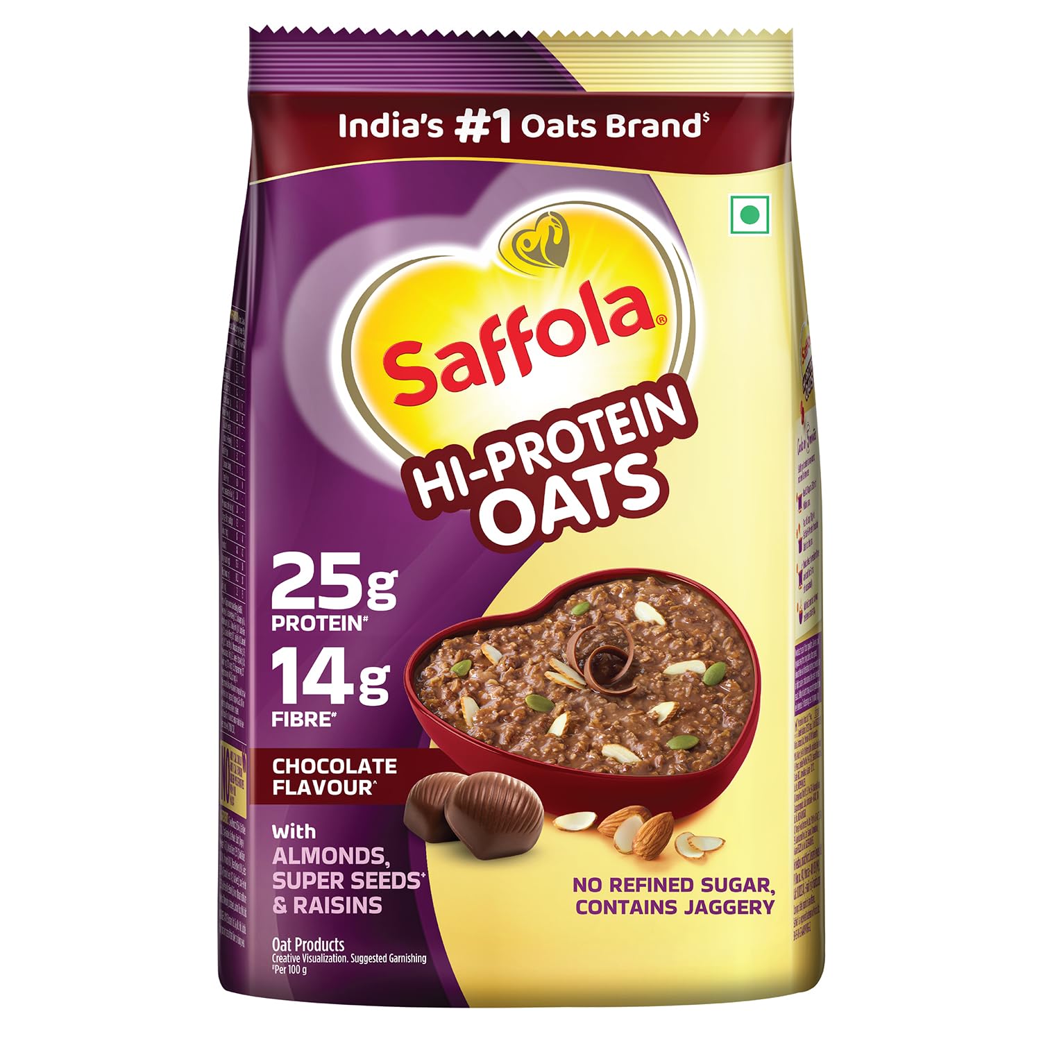 50% off Coupon: Saffola 25g High Protein Oats | 14g Fibre | 400g | No Refined Sugar | With Almonds, Raisin, Pumpkin and