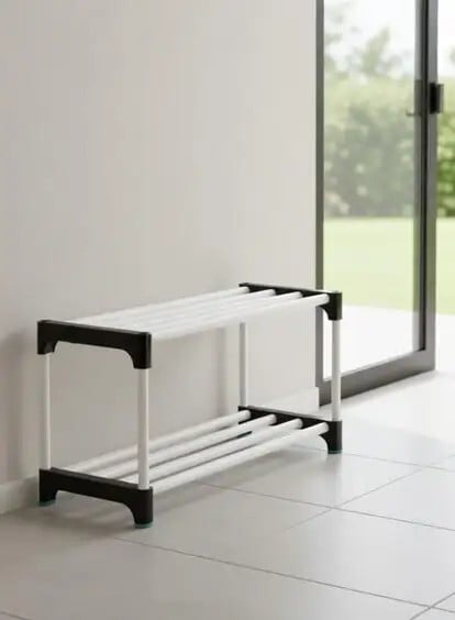 6-Tier Foldable Fabric & Metal Space Saver Shoe Rack