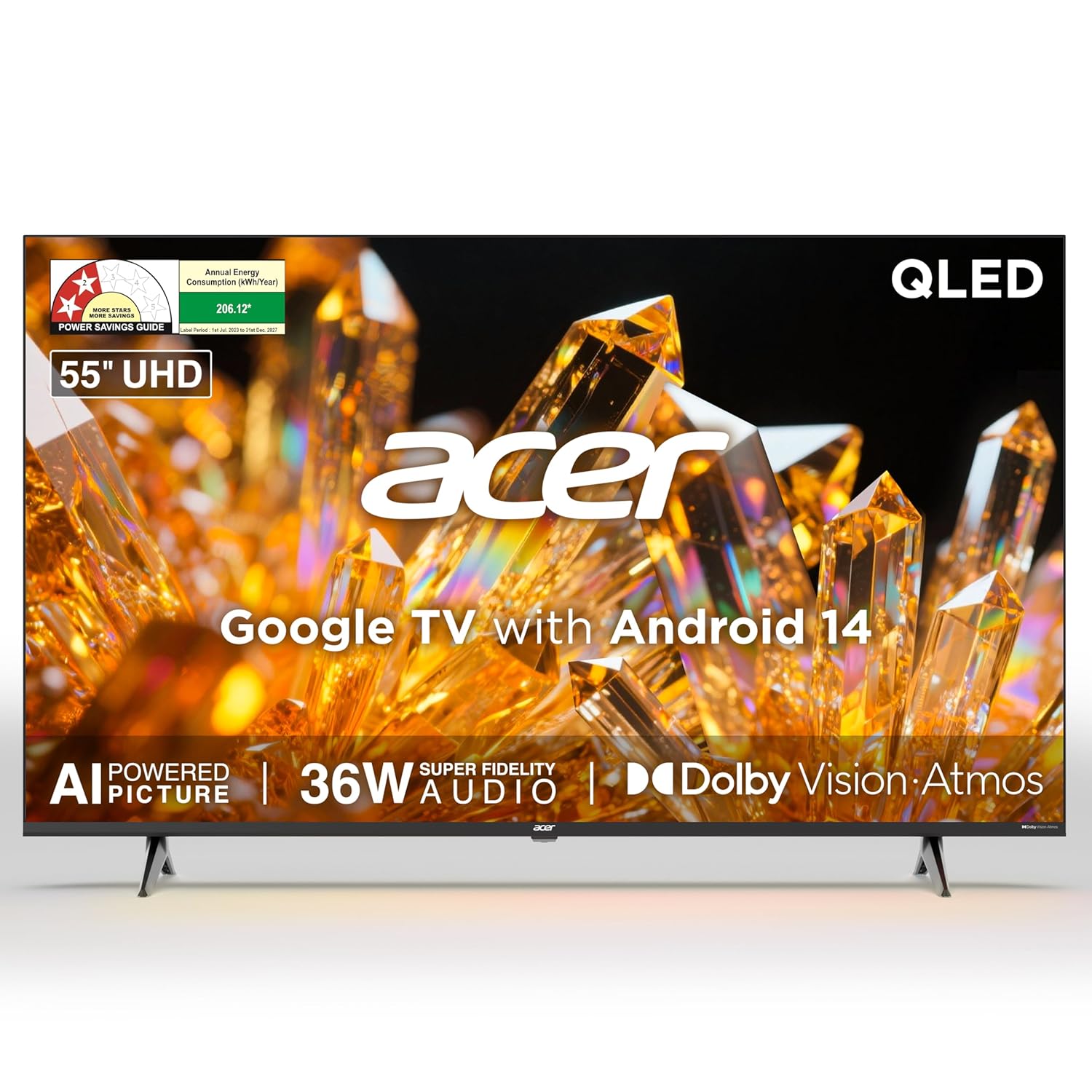Acer 139 cm (55 inches) Ultra V Series 4K Ultra HD Smart QLED Google TV