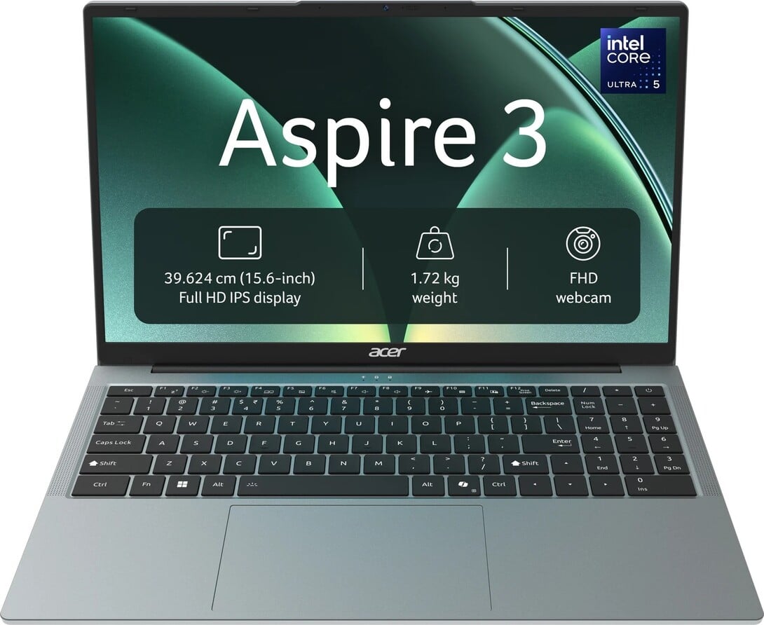 Acer Aspire 3 (2026) AI PC, Backlit Keyboard Intel Core Ultra 5 115U - (8 GB/512 GB SSD/Windows 11 Home) A325-55 Noteboo