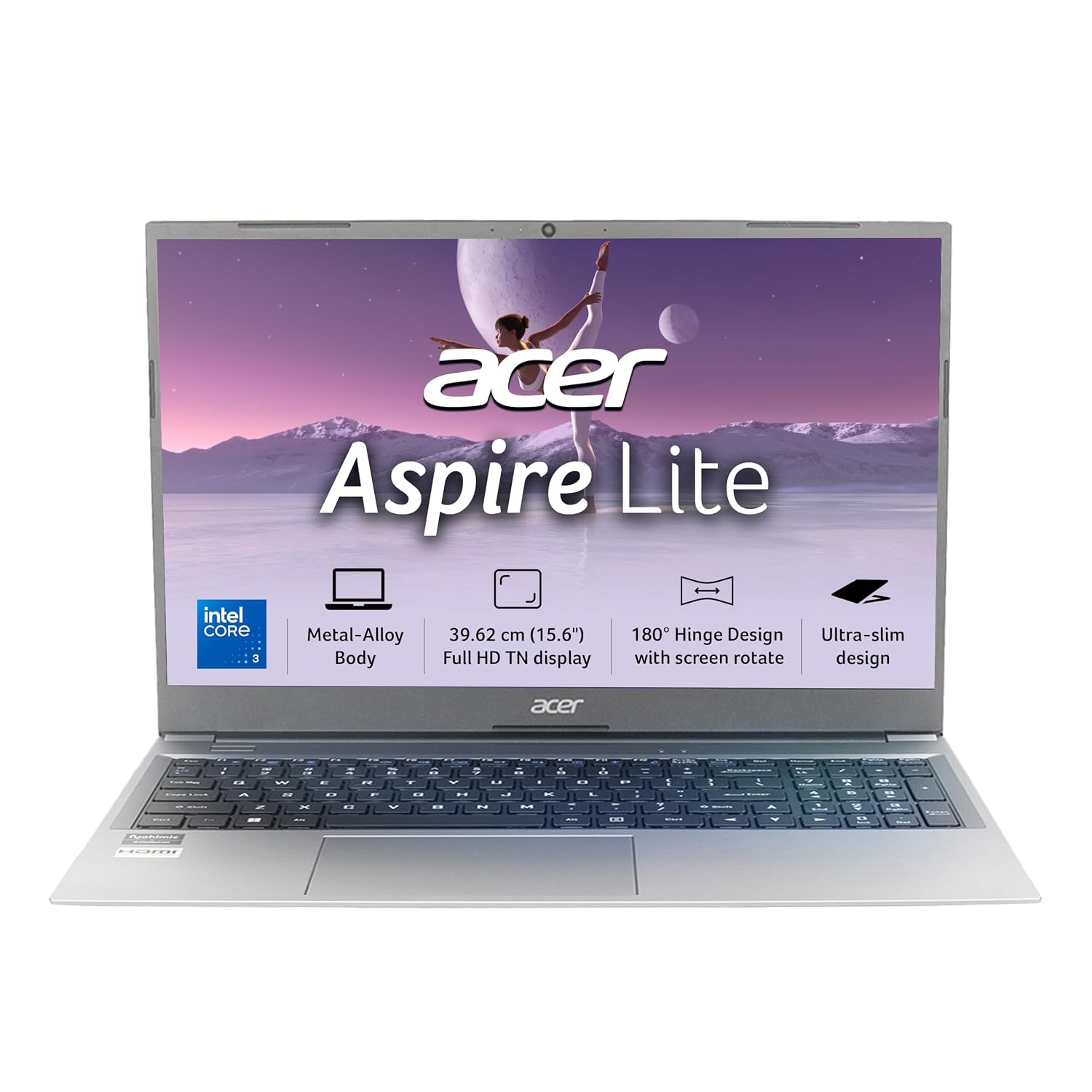 Acer Aspire Lite, Intel Core 3-100U Processor, 8GB DDR4 RAM/512GB SSD Laptop