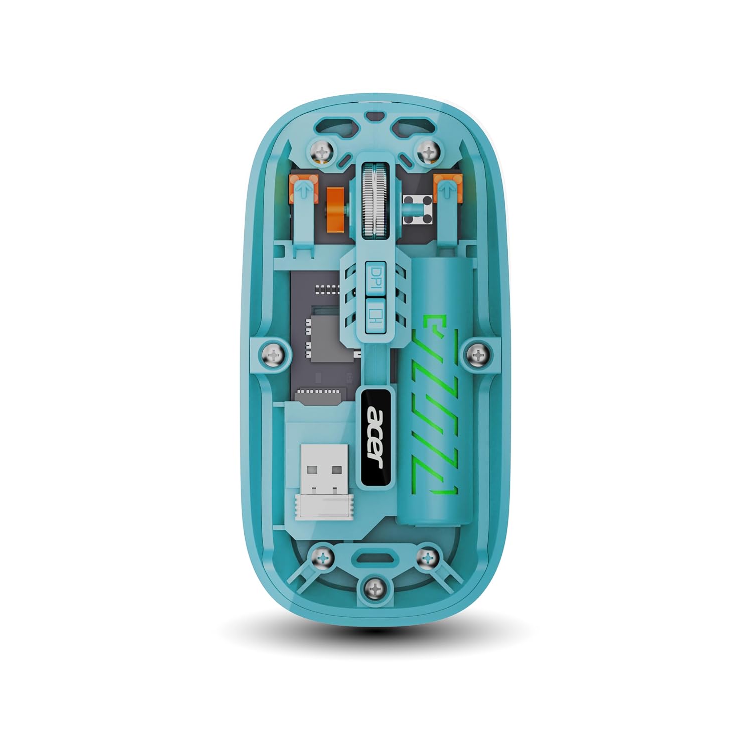 Acer Clearview Wireless Mouse, Dual Mode Bluetooth 5.2 & 2.4GHz Silent Portable Mouse
