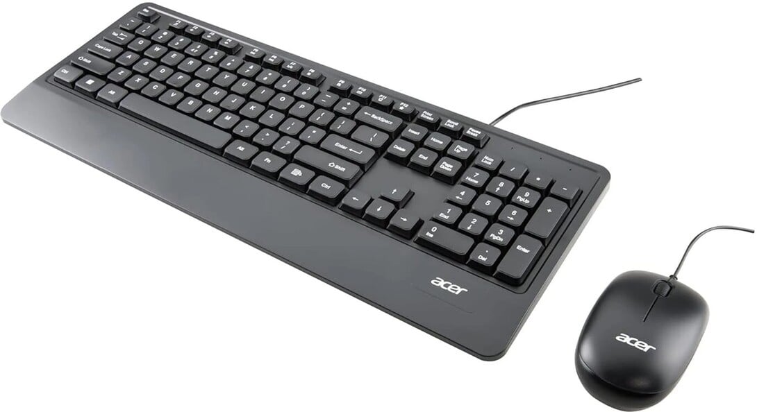 Acer Keyboard & Mouse Combo with Palm Rest Wired USB Standard Lap