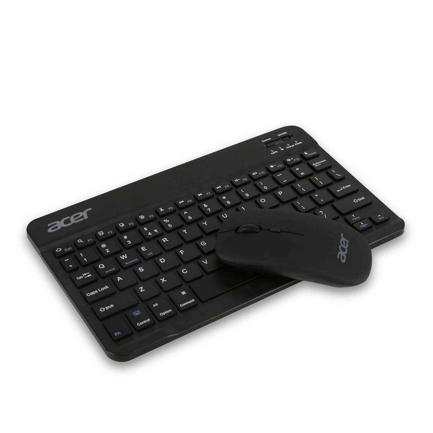 Acer Nano Pad Rechargeable Bluetooth Keyboard & Mouse Combo, 3 DPI Upto 1200 DPI, 78 Keys Anti Slip Back, Ultra Thin Des