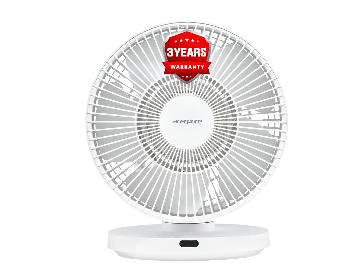 Acerpure Cozy F3 Table Fan with Air Circulator |3years warranty| Energy efficient BLDC motor