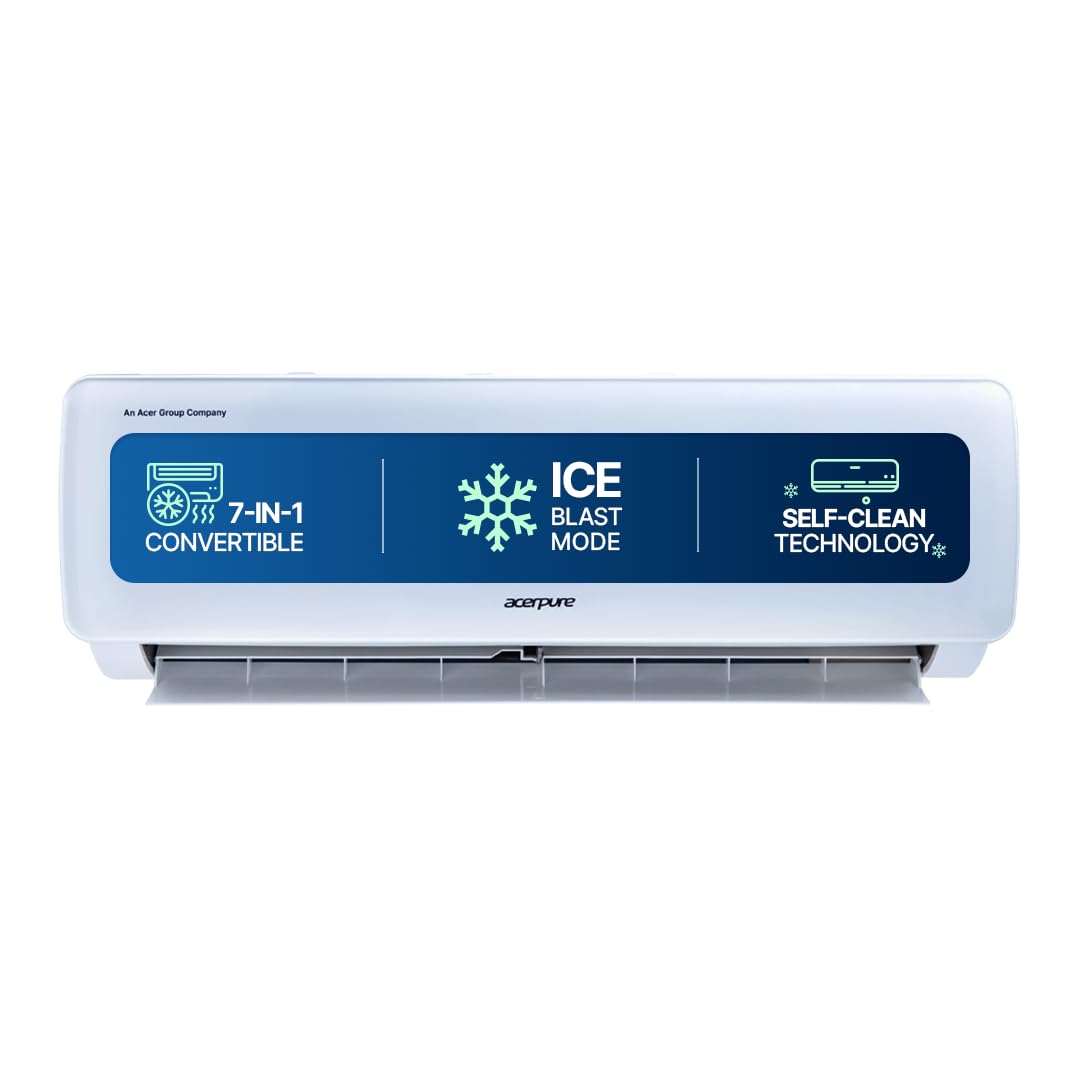 Acerpure Smart Choice Chill Neo 1.0 Ton 3 star AC5IPG61TN3W 7 in 1 Convertible, Ice Blast Mode, 4 way swing, Cooling @ 5