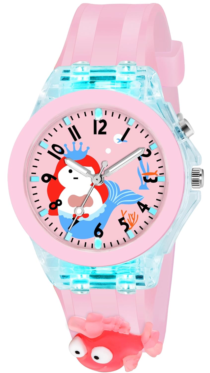 Acnos Kid's Happy Colorful Water-Resistant and Durable Watch for Boys and Girls with Fun Designs Adjustable Strap and Po