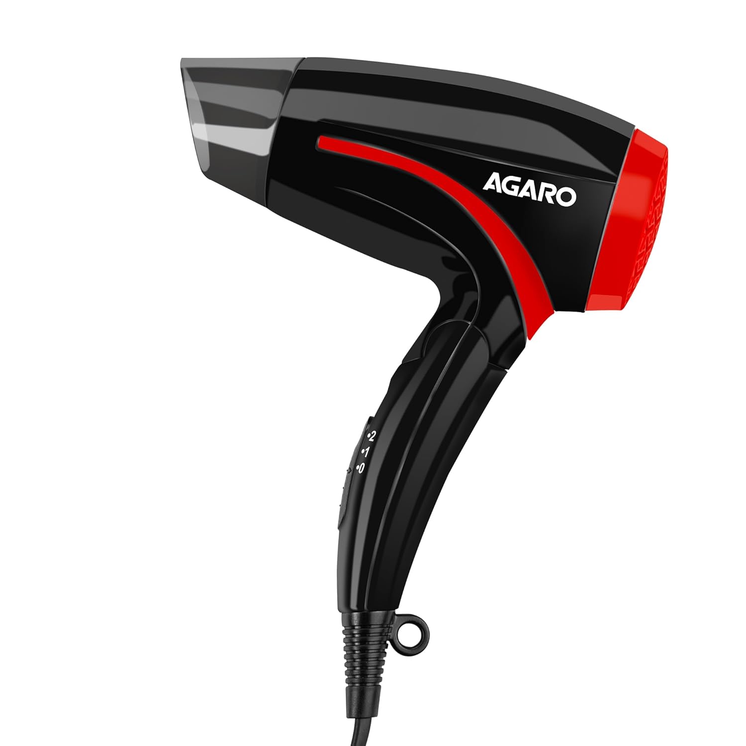 AGARO Hair Dryer with 1000 Watts Copper Motor, 2 Speed & Temperature Settings,Foldable Handle, For both Men & Women, Bla