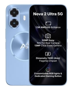 Ai+ Nova 2 Ultra 5G (Blue, 128 GB)(8 GB RAM) on Flipkart