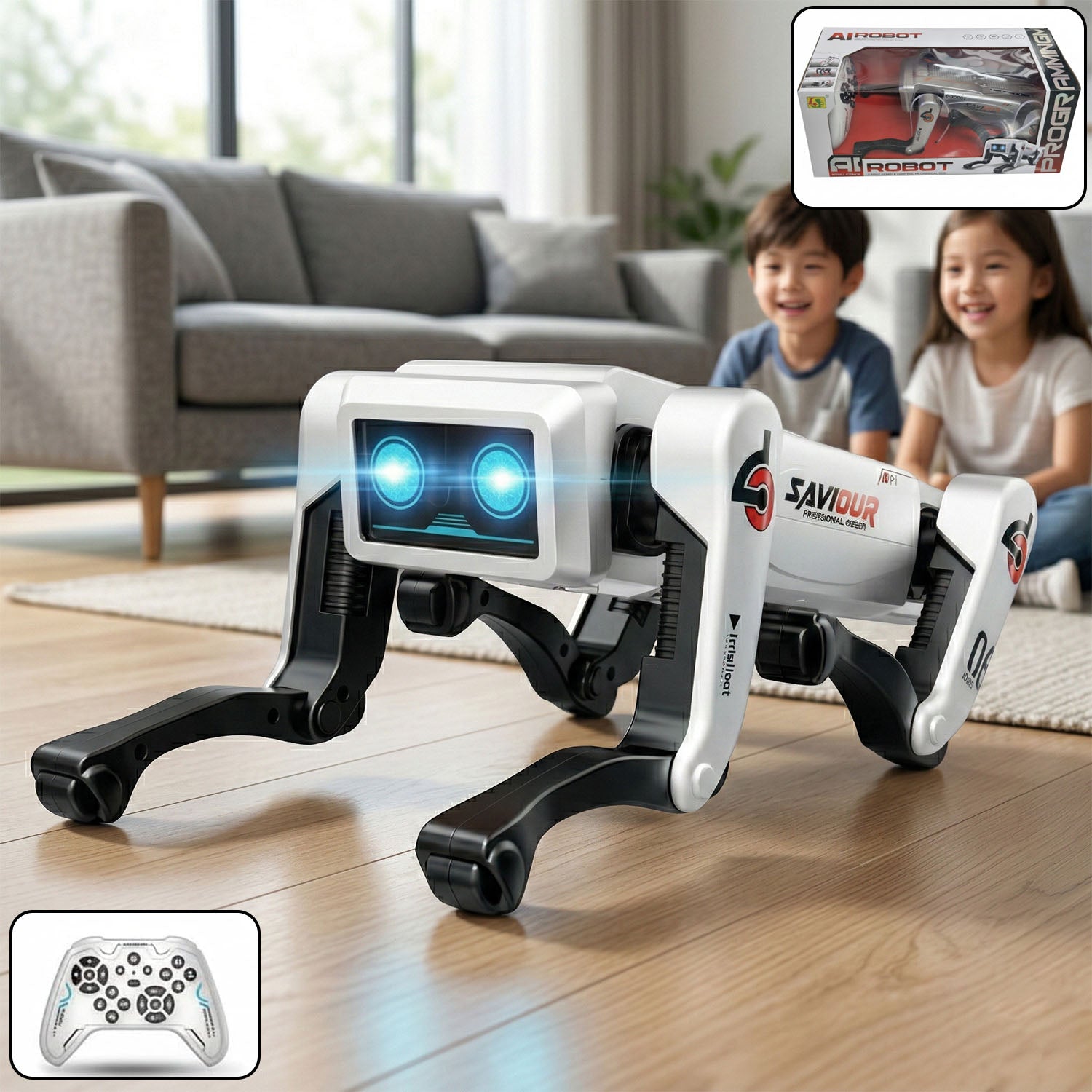 AI Robot Dog Toy - Interactive & Remote-Controlled for Kids