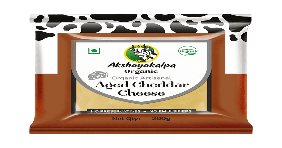 Akshayakalpa Organic Aged Artisan Cheddar Cheese 200g