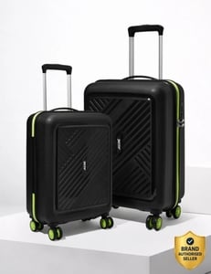 ALFA by VIP Hard Body Set of 3 Luggage 8 Wheels | Trolley Bag Flushed Combination Lock - Blue