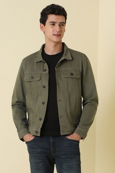 Allen Solly Olive Jacket for Men | 40% Off