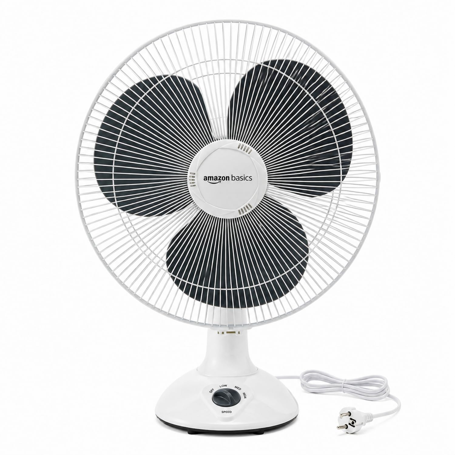 Amazon basics 16-Inch Table Fan | Tilting Head | 1400 RPM | Silent Operation | 400mm Sweep