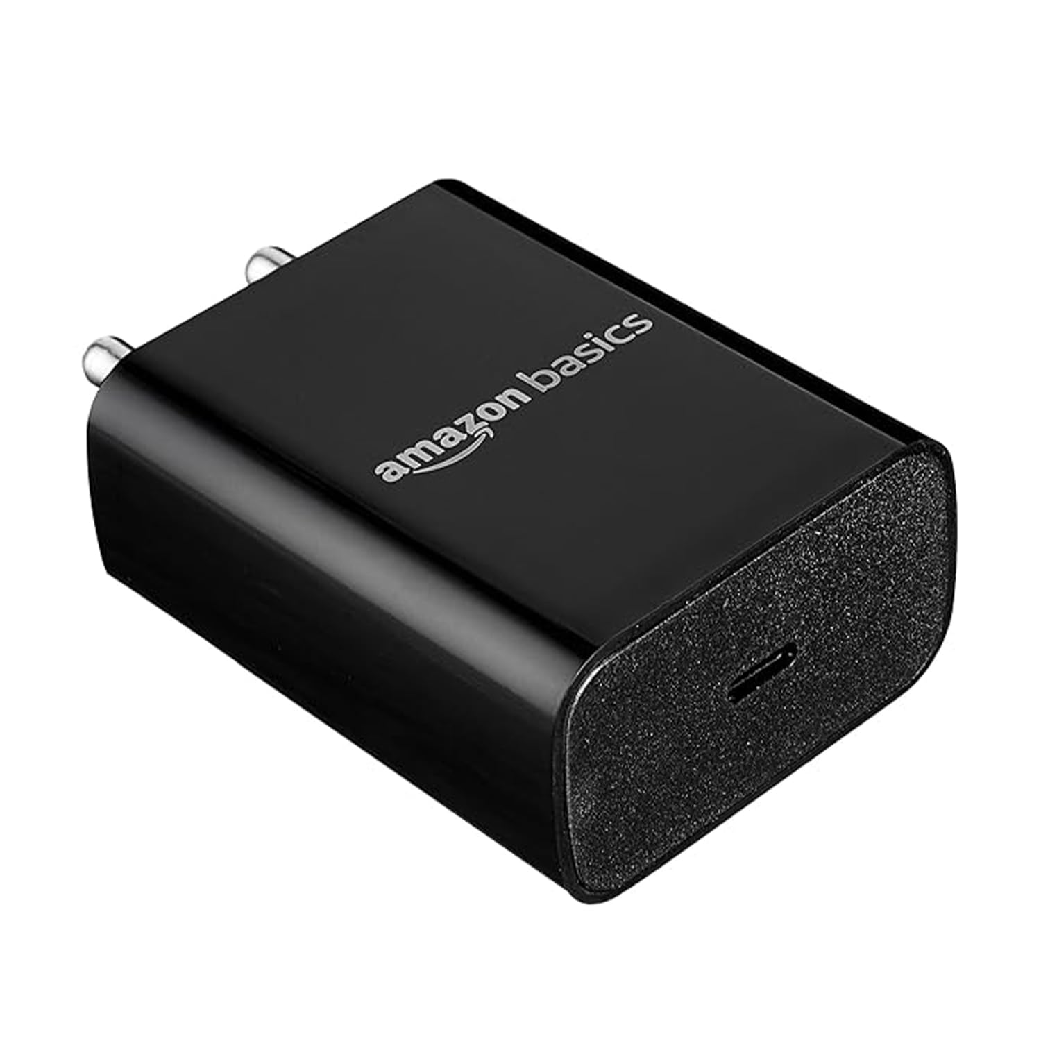 Amazon Basics 25W Compact Wall Charger | Type-C Fast Charging Adapter for Samsung, Xiaomi Phones and iPhone (Black, With
