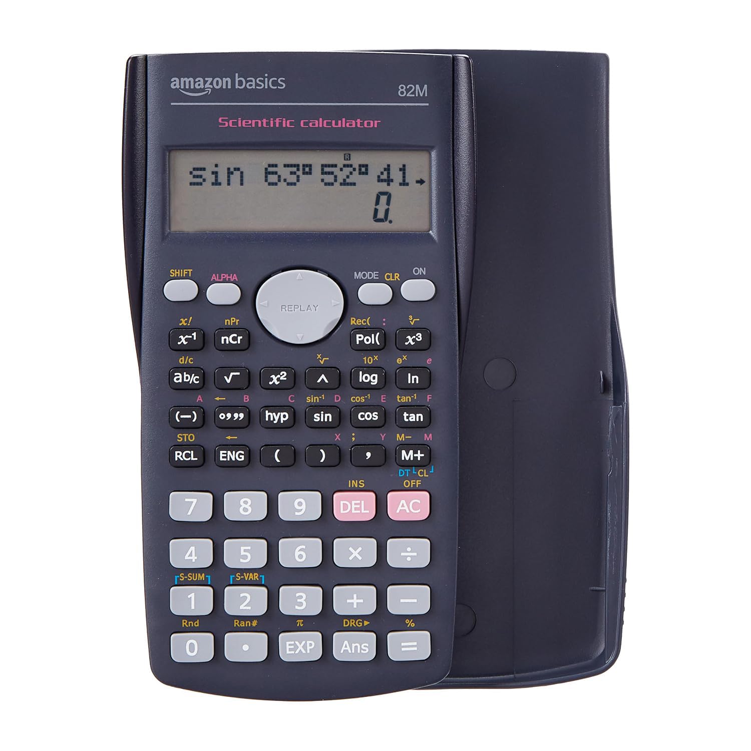 Amazon Basics AB-82MS 240 Functions and 2-Line Display Scientific Calculator