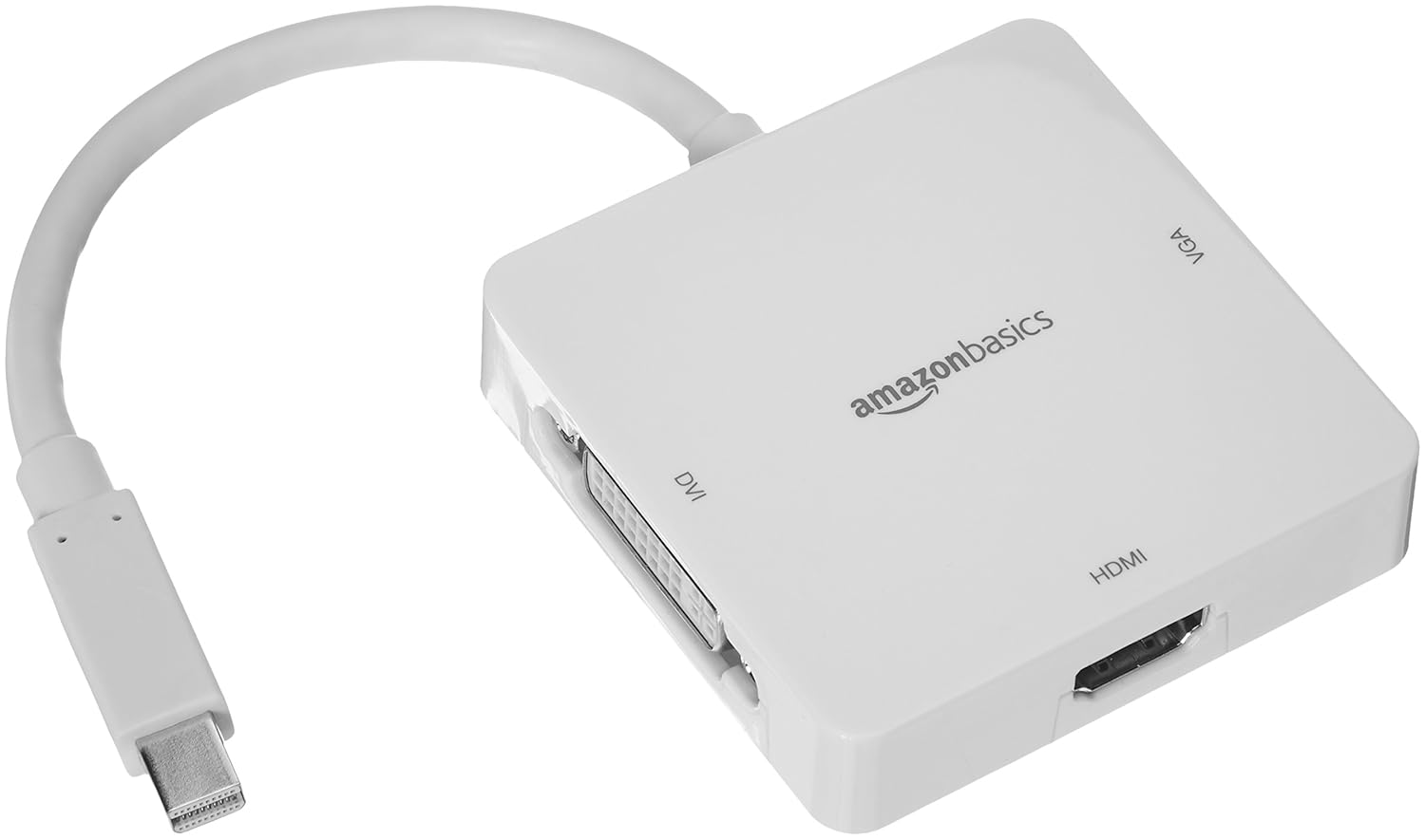 Amazon Basics AmazonBasics Mini DisplayPort to HDMI/DVI/VGA Adapter - White, 5-Pack