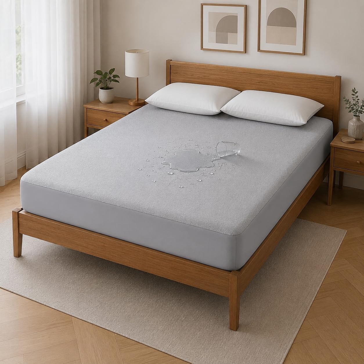 Amazon Brand - Solimo Cotton Water Resistant Mattress Protector