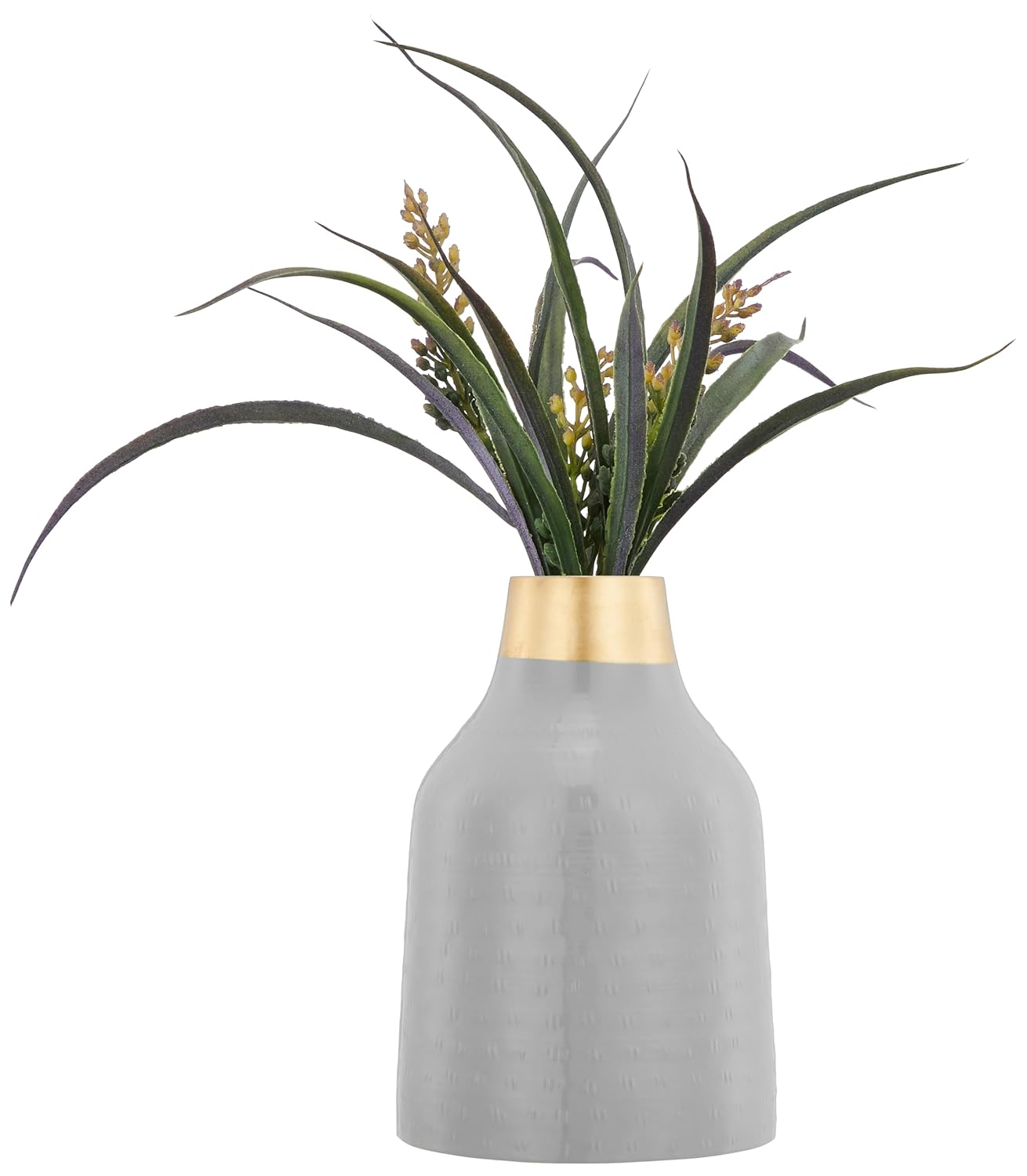 Amazon Brand - Solimo Flower Vase with Rust-Resistant Coating | Stylish and Easy-to-Clean Finish | Compact Design for Mo
