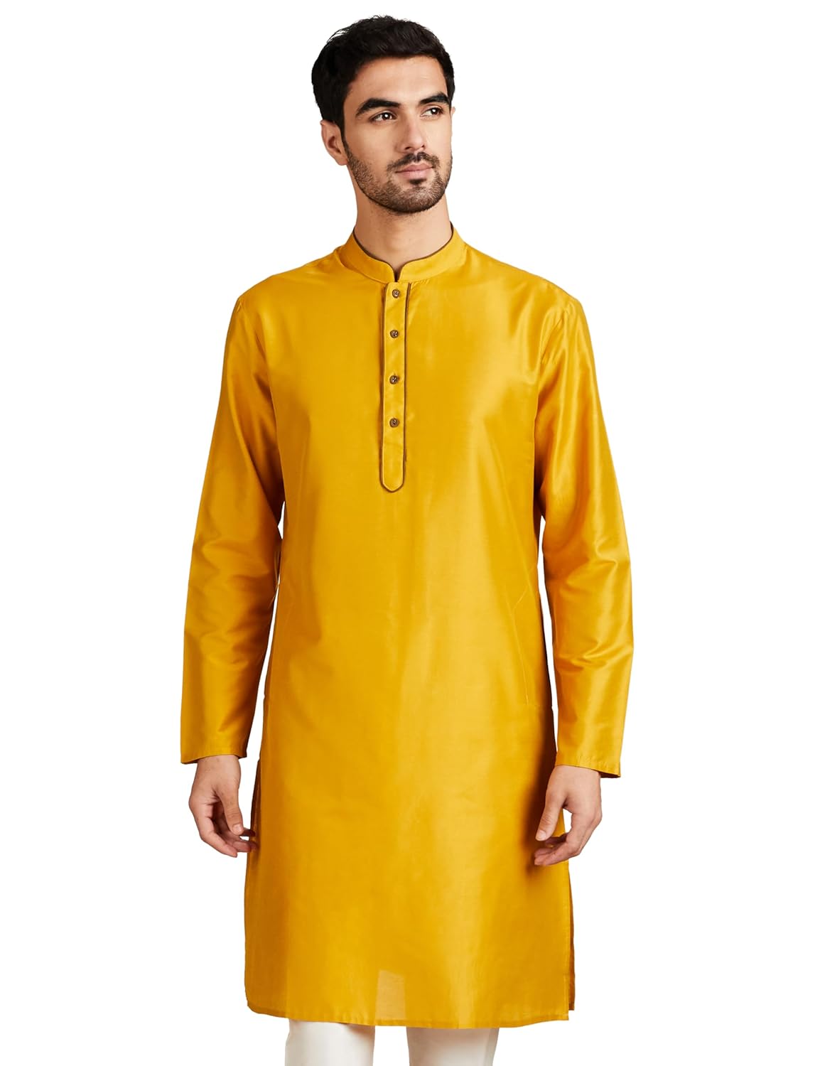 Amazon Brand - Symbol Men Festive Solid Long Kurta (Regular Fit)