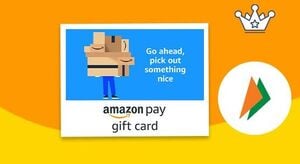 AMAZON PAY GIFT CARD 150 BACK ON 10000