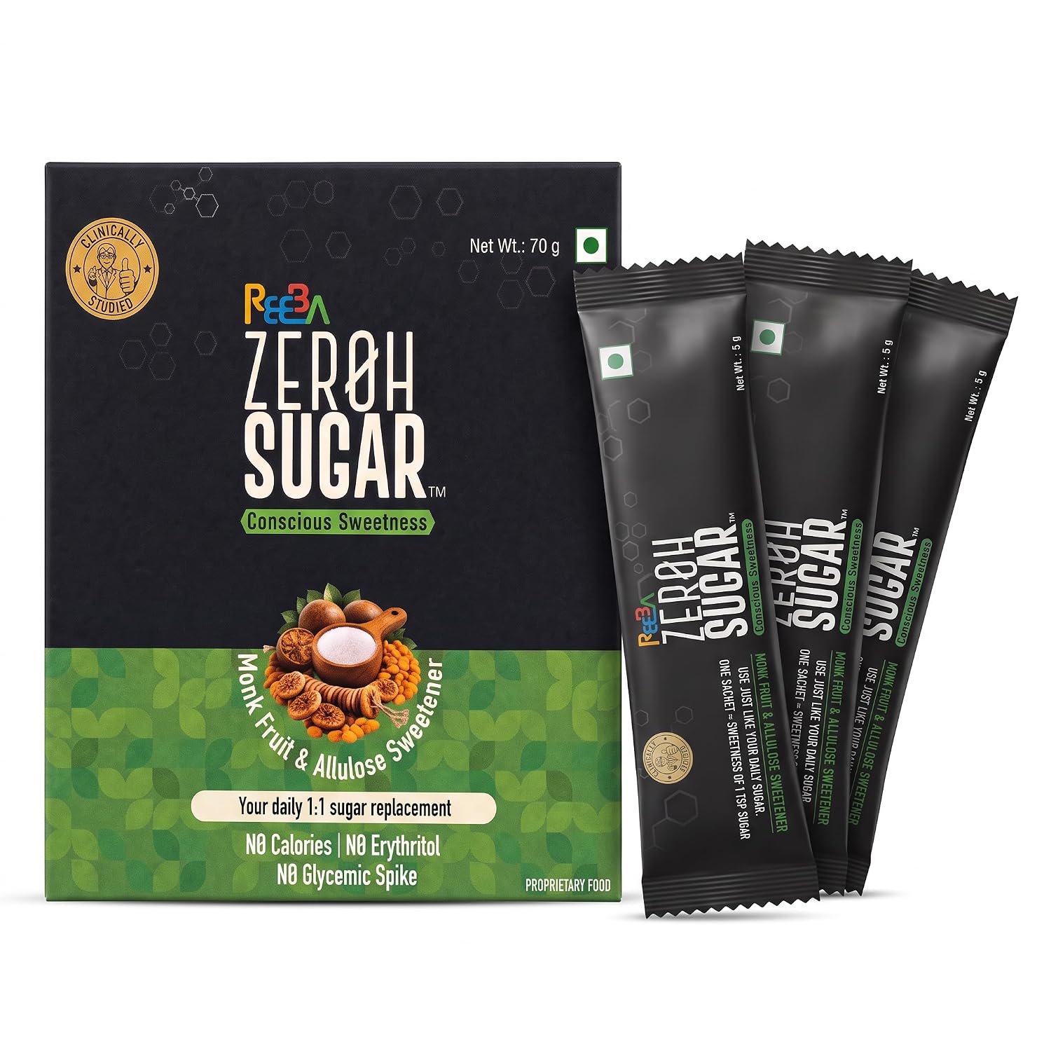 Amazon Sample @Rs 99 Zeroh Sugar 14 Sachets (5g)