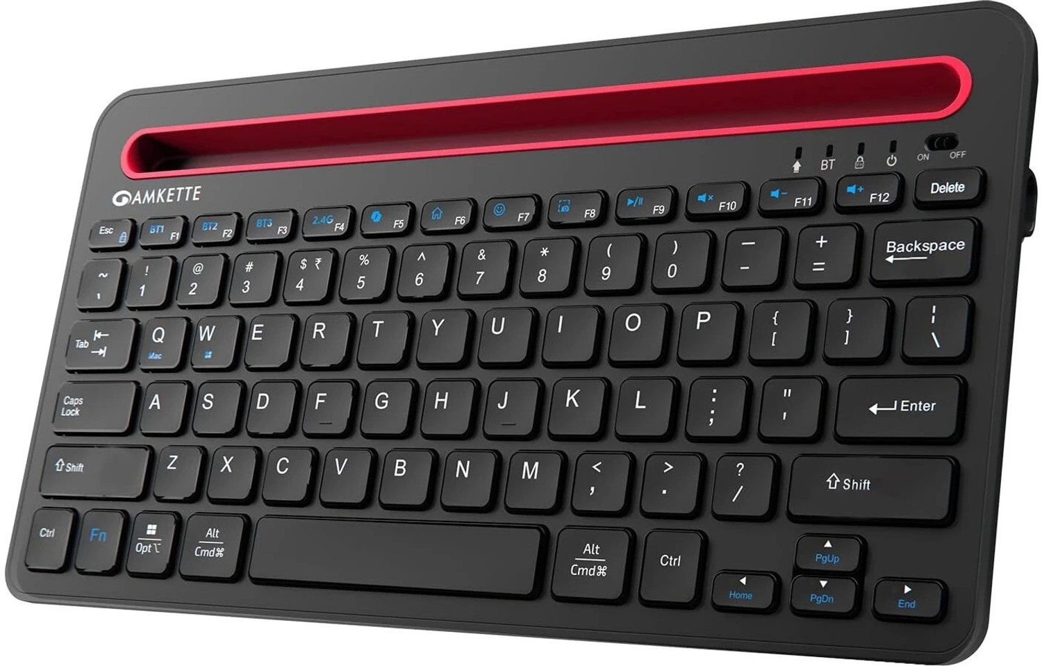 AMKETTE Optimus Pro 4 In 1 Bluetooth, Wireless Tenkeyless Laptop Keyboard Compatible (Rs 300 Coupon- user Specific)