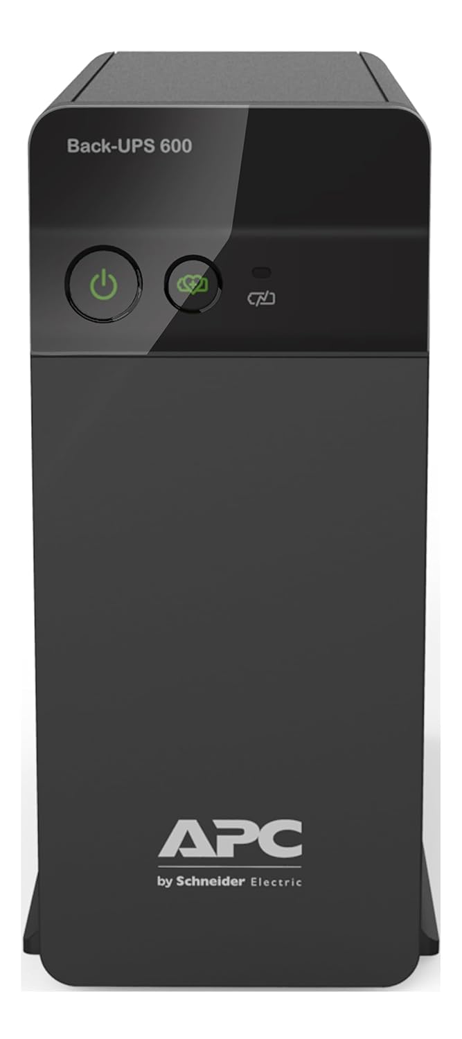 APC Back-UPS BX600C-IN 600VA / 360W, 230V, UPS System, an Ideal Power Backup & Protection for Home Office, Desktop PC &