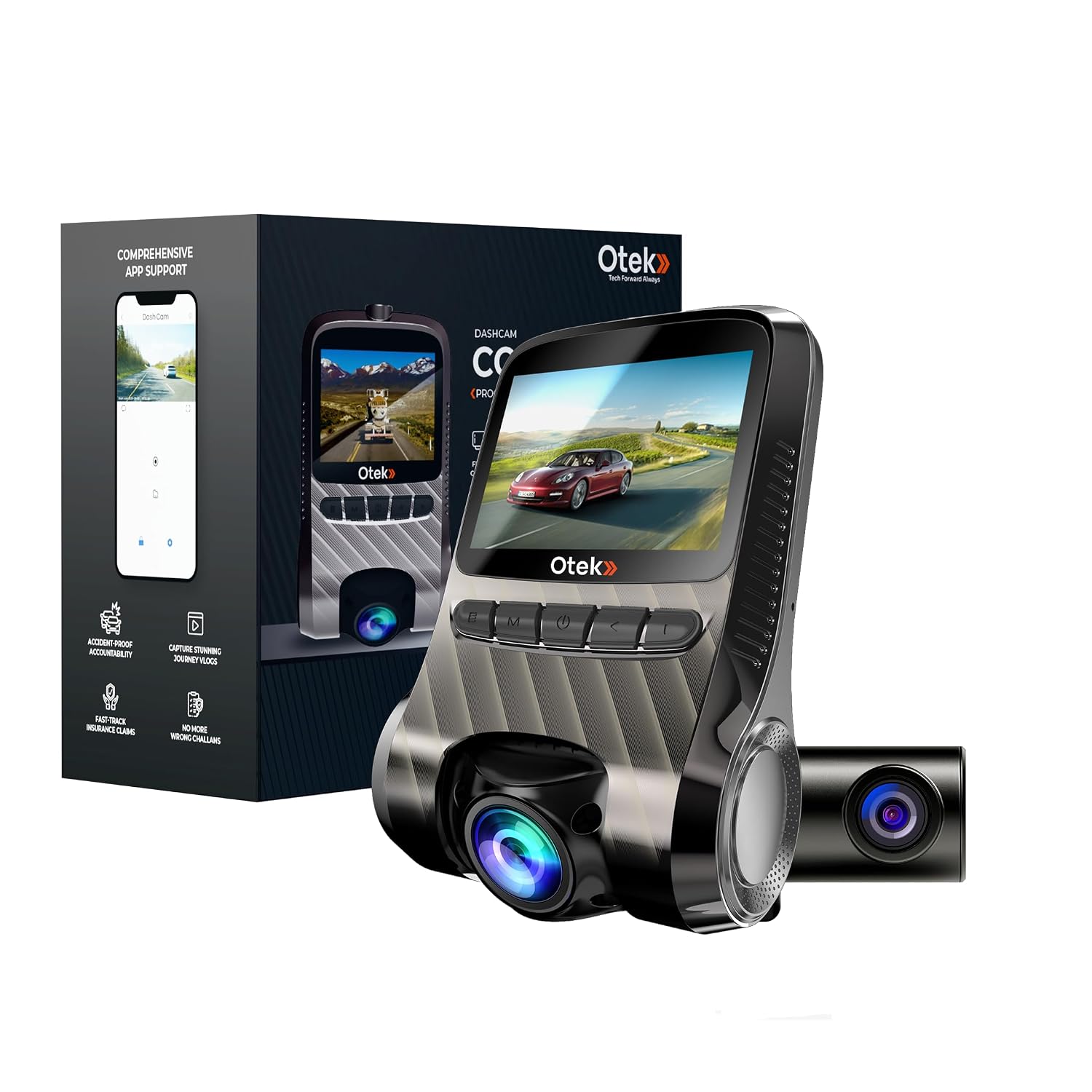 OTEK Copilot 2K Dashcam with WiFi & GPS