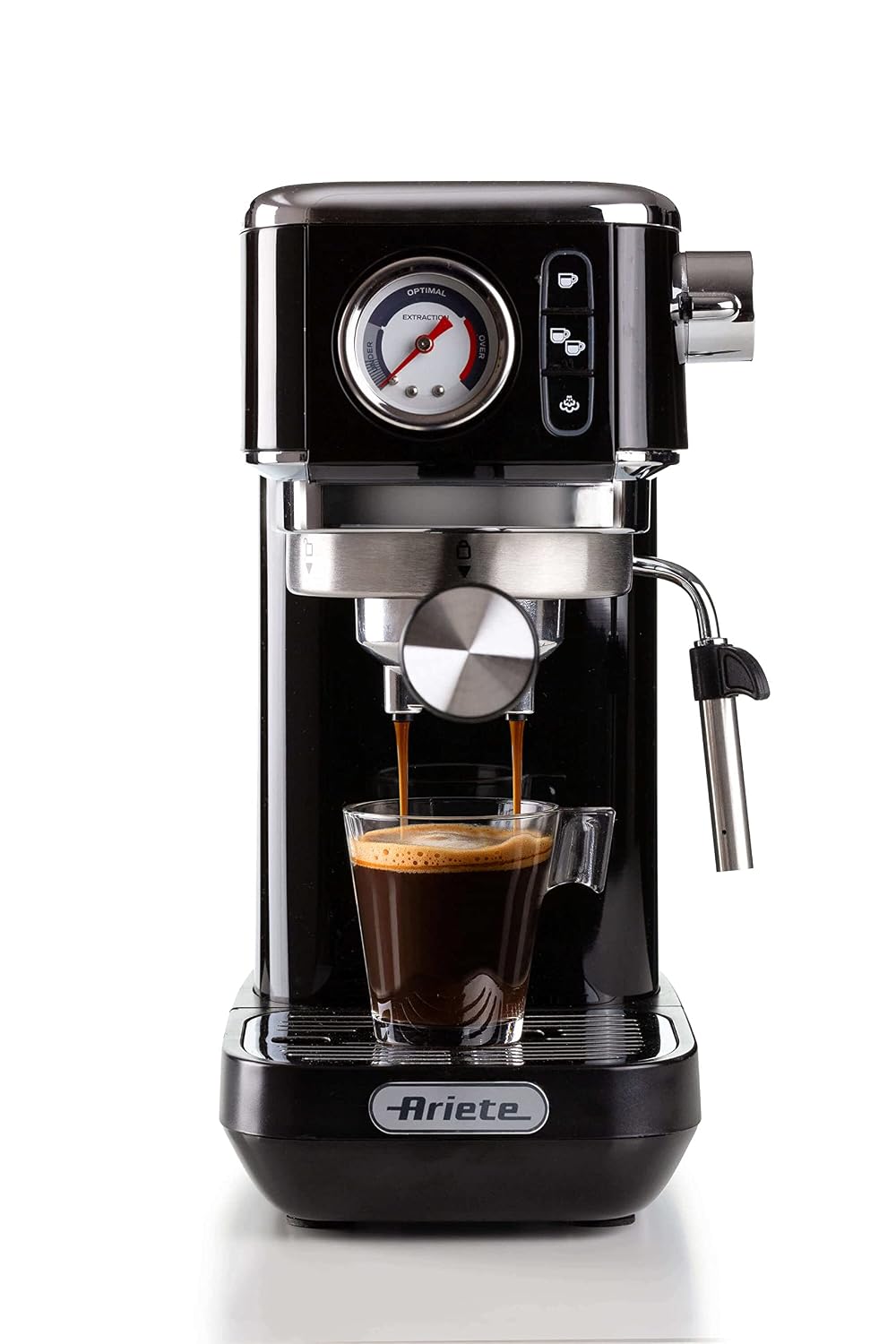 Ariete 1381/12 Coffee machine with pressure gauge, compatible with ground coffee and ESE pods, 1300 W, 1.1 L capacity, 1