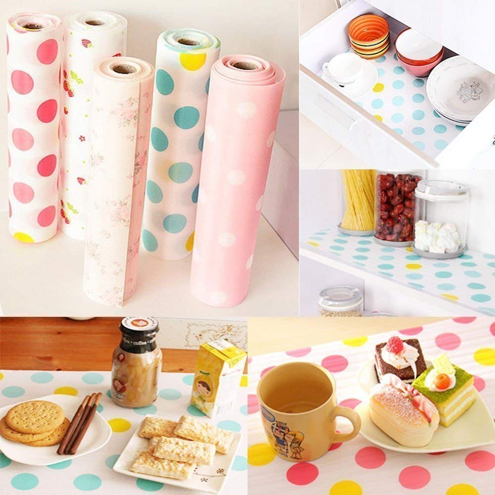 ARTO Cabinet mats Waterproof Non Slip Kitchen Drawer mat Shelf Liners for Kitchen Shelves (30cmx 3 Meter Multicolour)